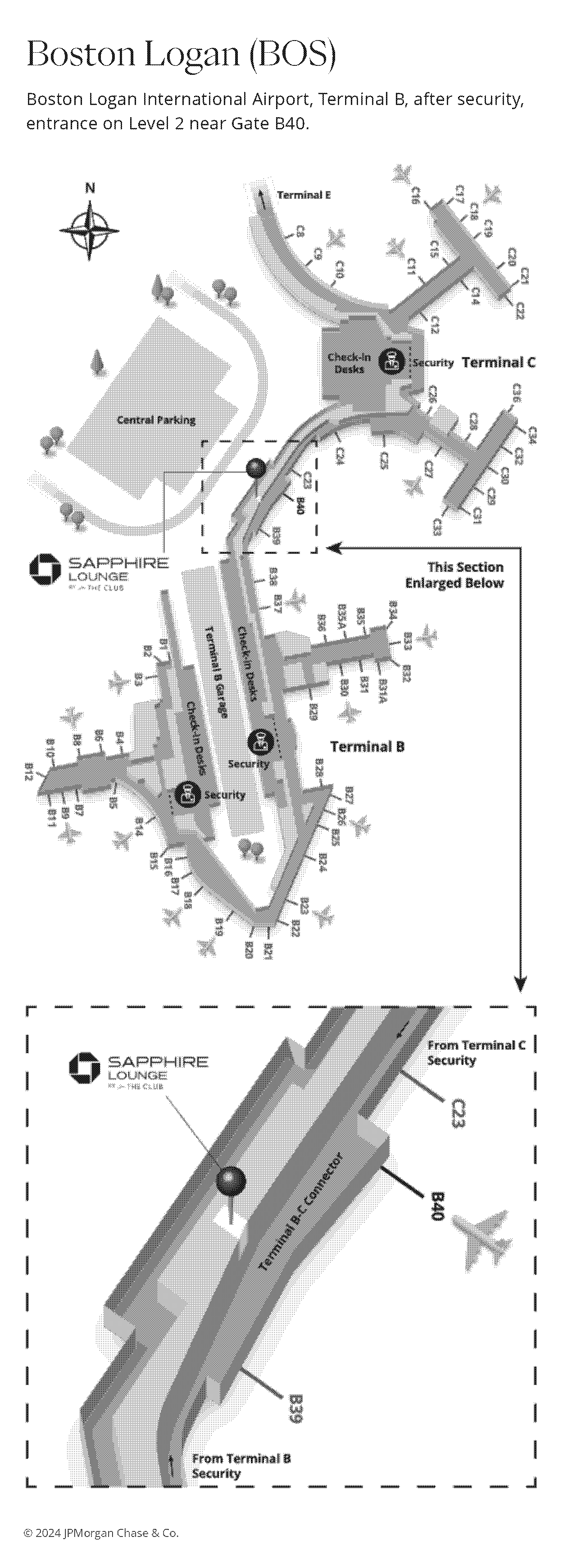 bos terminal a gate map